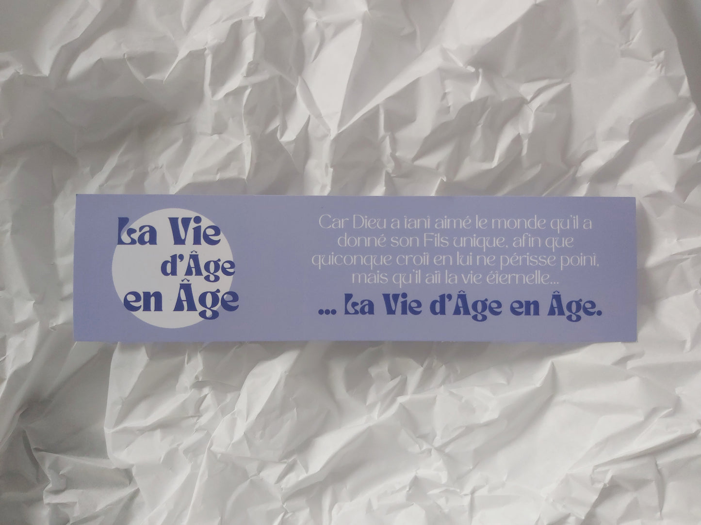 Marque-page "La Vie d'Âge en Âge"