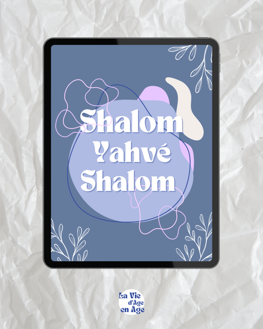 Carnet de gratitude "Shalom Yahvé Shalom" - format digital
